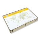 Clear 2D WOODEN WORLD MAP M