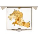 Clear 3D WOODEN WORLD MAP L