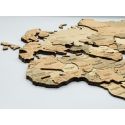 Clear 3D WOODEN WORLD MAP L