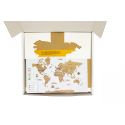 Amber 3D WOODEN WORLD MAP L