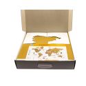 3D WOODEN WORLD MAP chocolate L