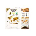 Clear 3D WOODEN WORLD MAP XL