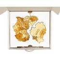 Clear 3D WOODEN WORLD MAP XL