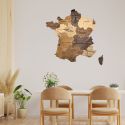 2D WOODEN FRANCE MAP Multicolor