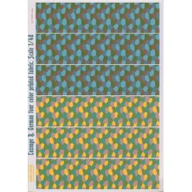 Lozenge B. German four color printed fabric.