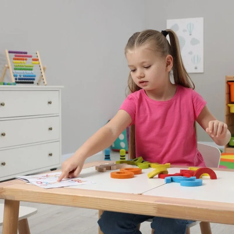 Balancing Rainbow Wooden Mosaics 24 pieces