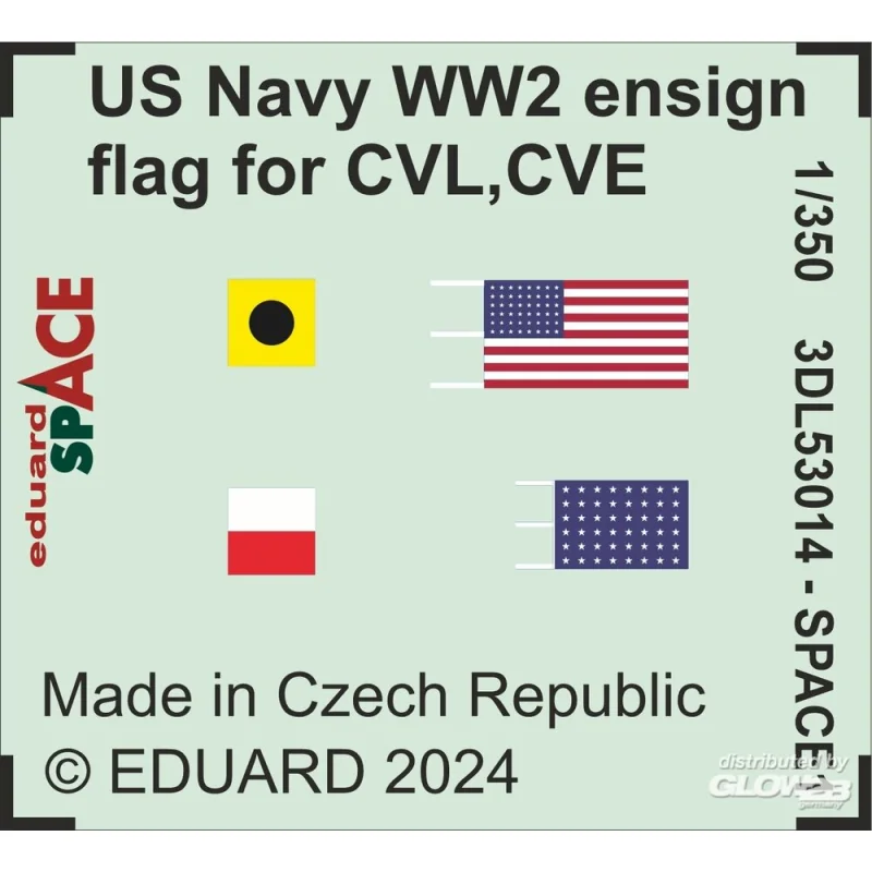 US Navy WW2 ensign flag for CVL, CVE, CL & DD SPACE