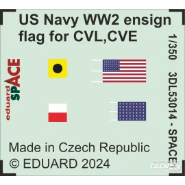 US Navy WW2 ensign flag for CVL, CVE, CL & DD SPACE