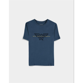 DC Comics: Wonder Woman - Flock Logo Blue Women's T-Shirt
