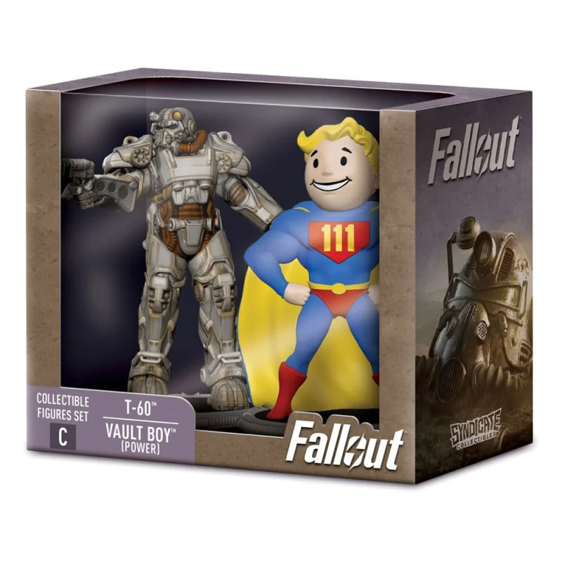 Fallout pack 2 figures Set C T-60 & Vault Boy (Power) 7 cm