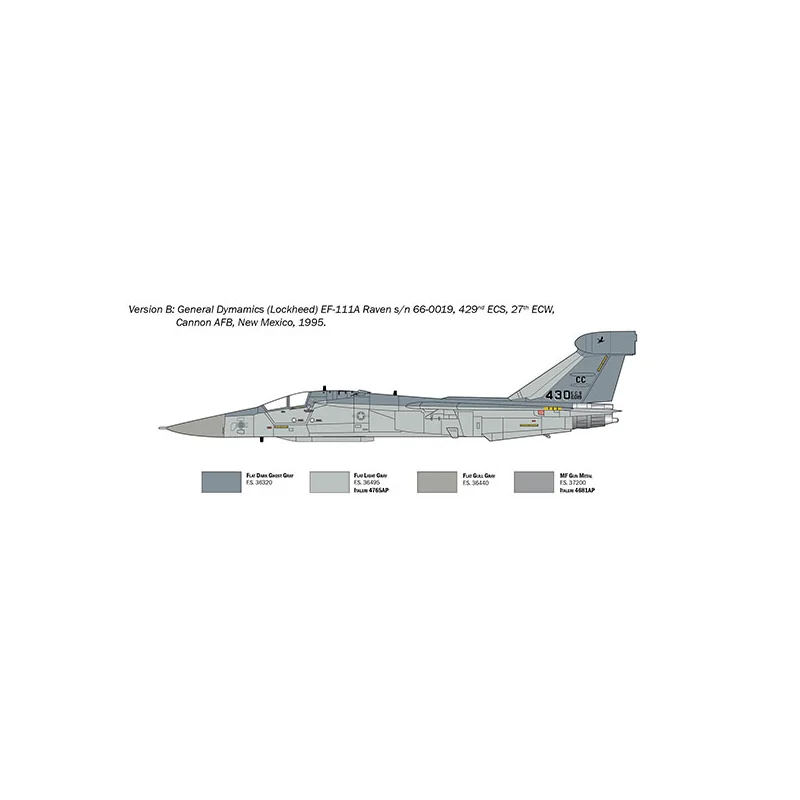 General Dynamics EF-111A Raven. Decals for 27th TFW and 388th TFW