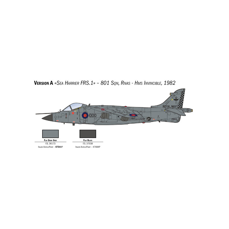 BAe Sea Harrier FRS.1. Decals for 700A Flight RNAS Yeovilton 1979 and Indian Navy 300 Squadron INS Viktant 1982