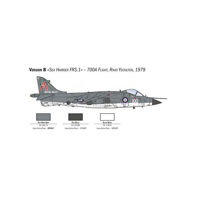 BAe Sea Harrier FRS.1. Decals for 700A Flight RNAS Yeovilton 1979 and Indian Navy 300 Squadron INS Viktant 1982