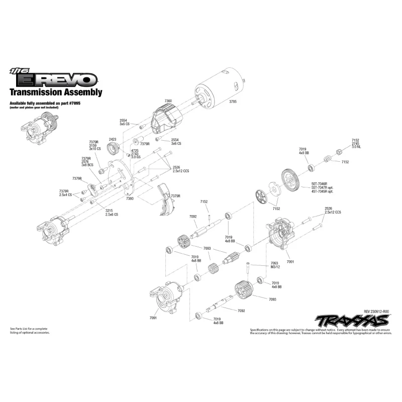 Traxxas - E-REVO 4x4 1/16 BRUSHED WITH BATTERY + CHARGER