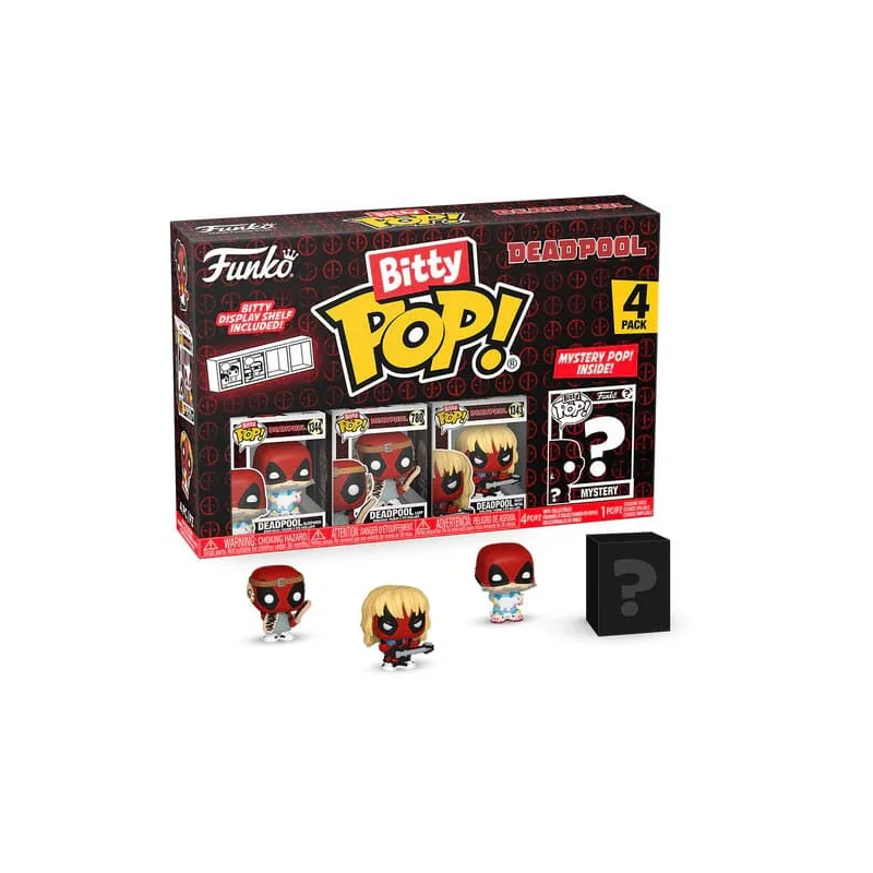 Deadpool pack 4 Bitty POP figures! Vinyl Sleepover 2.5 cm