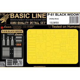 Northrop P-61B Black Widow - BASIC LINE 1Basic Line contains:1x Seatbelts 1/32 - 1325251x Masks 1/32 - 632862Recommended for Hob
