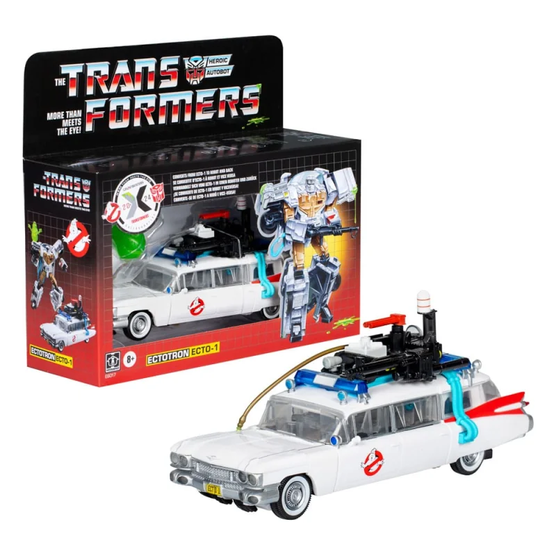 Transformers x Ghostbusters Ectotron Ecto-1 action figure 18 cm