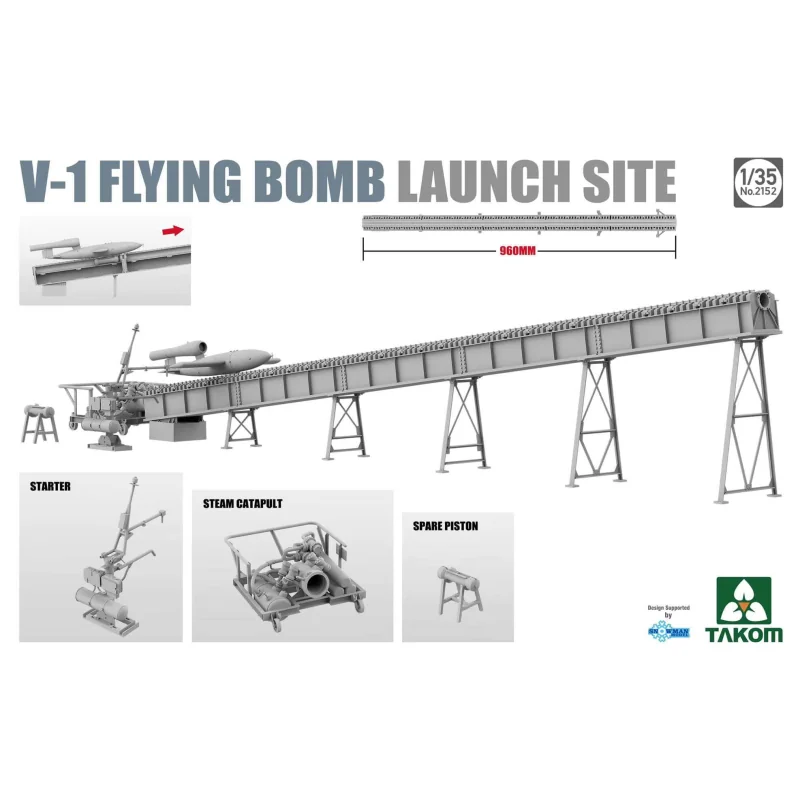 FLYING BOMB LAUNCH SITE + V-1 ROCKET