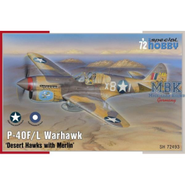 Curtiss P-40F/L Warhawk "Desert Hawks with Merlin" Model kit 