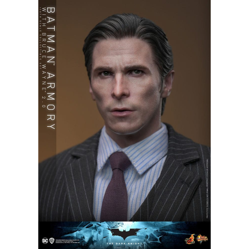 The Dark Knight statues and diorama Movie Masterpiece 1/6 Batman Armory with Bruce Wayne (2.0) 30 cm