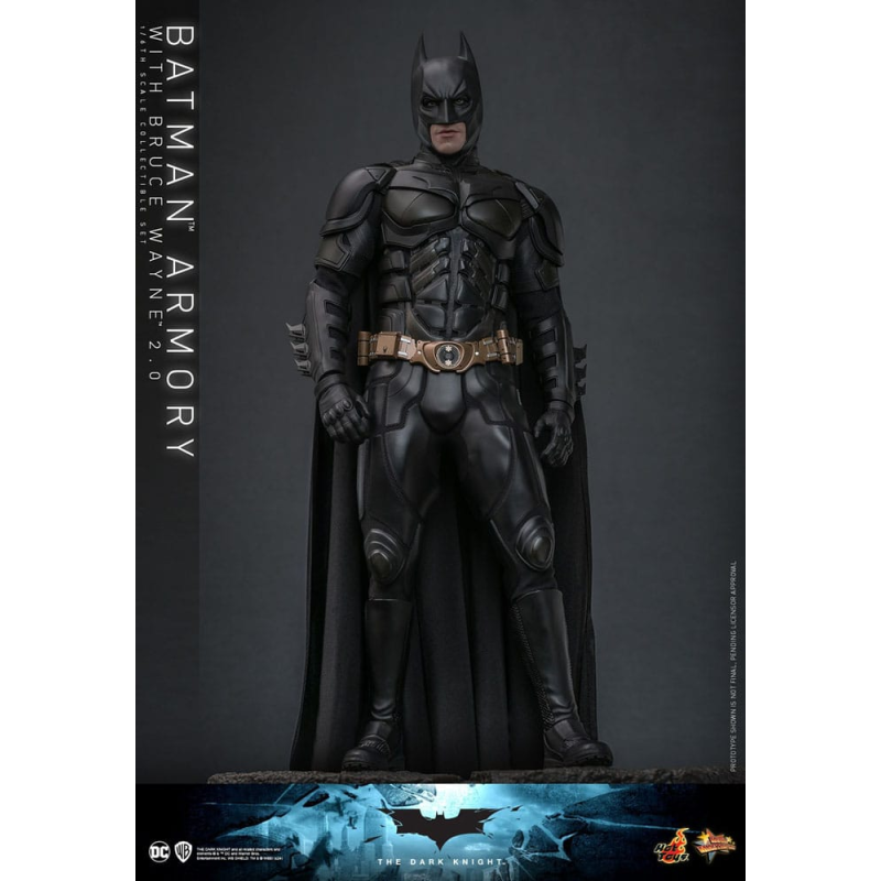 The Dark Knight statues and diorama Movie Masterpiece 1/6 Batman Armory with Bruce Wayne (2.0) 30 cm