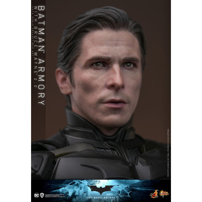 The Dark Knight statues and diorama Movie Masterpiece 1/6 Batman Armory with Bruce Wayne (2.0) 30 cm