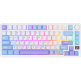 Royal Kludge M75 OLED 81K Taro Milk QWERTY - RGB ANSI (ENG) Wireless Keyboard 