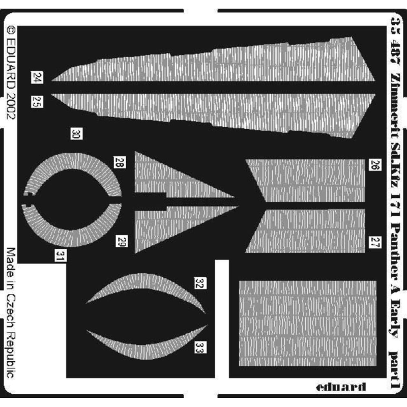 Zimmerit Panther A early (designed to be assembled with model kits from Dragon)