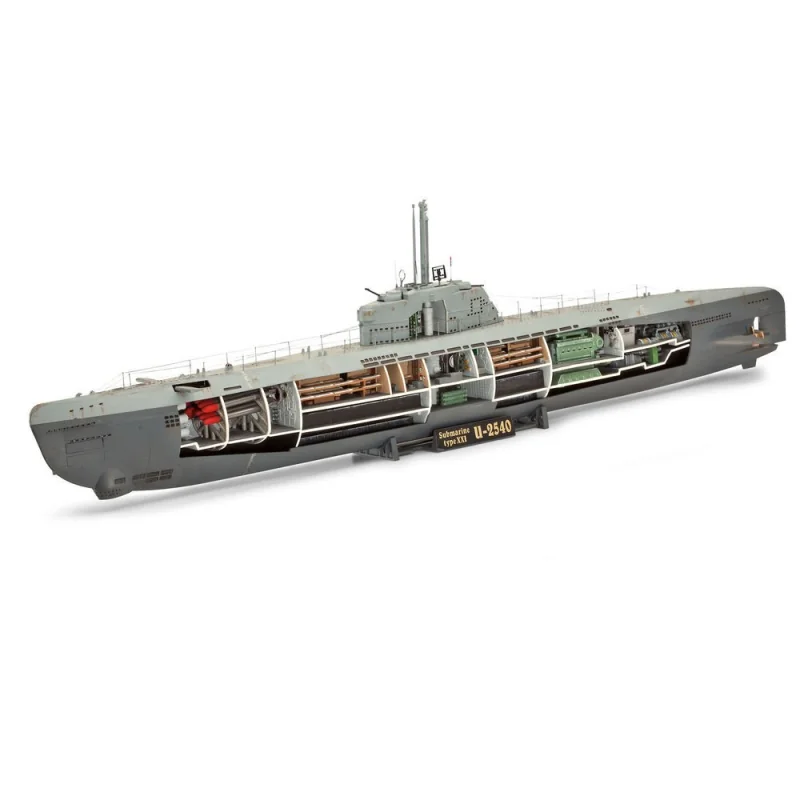 U-Boat type XXI U-2540 with interior detail.