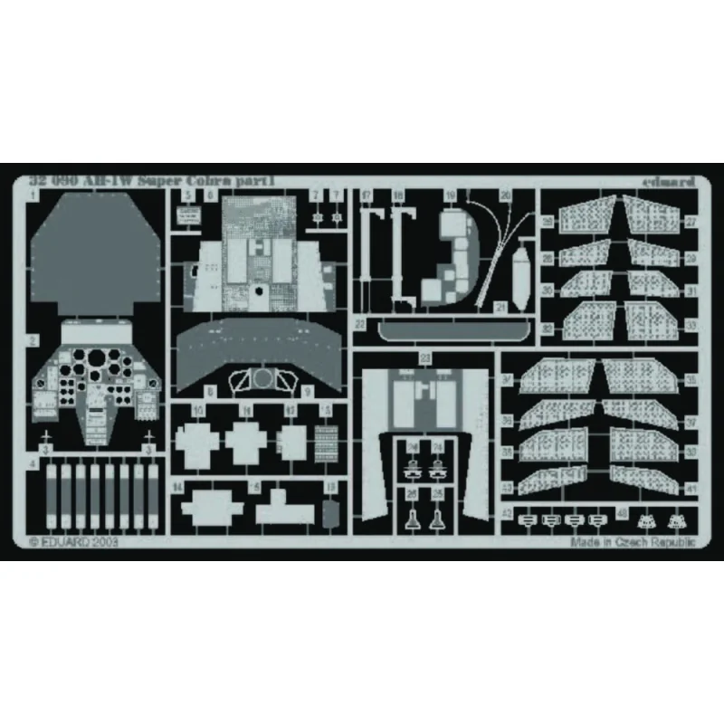 Bell AH-1W Super Cobra interior (designed to be used with model kits from Academy and MRC)