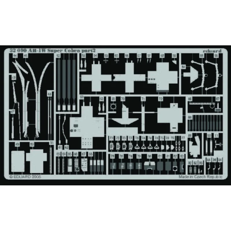 Bell AH-1W Super Cobra interior (designed to be used with model kits from Academy and MRC)