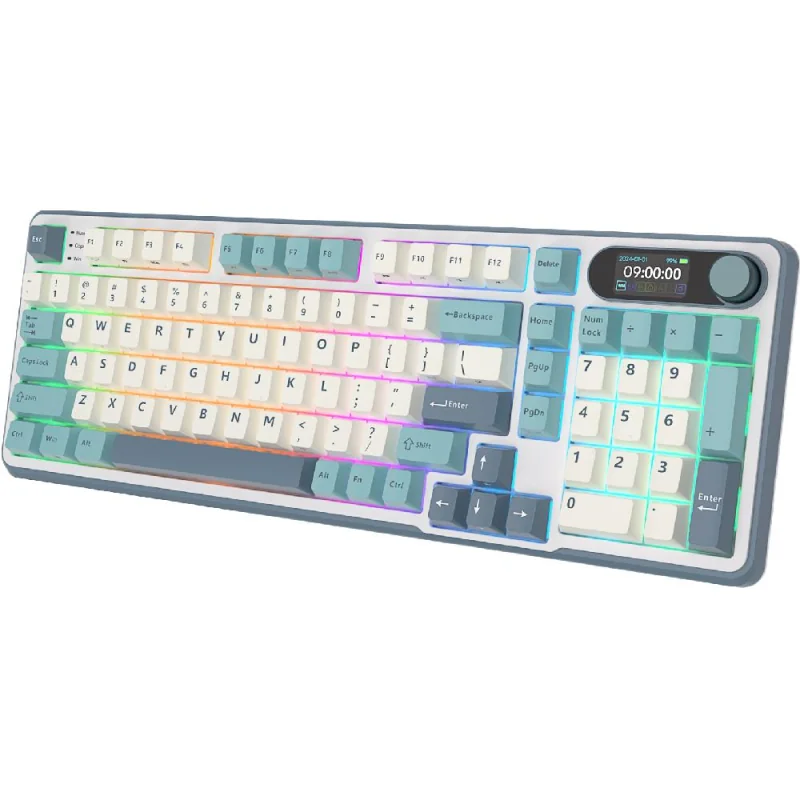 Royal Kludge S98 TFT Tactile 98K Light Cloud - RGB ANSI (QWERTY) Wireless Keyboard