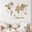 3D WOODEN WORLD MAP on M panel