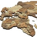 3D WOODEN WORLD MAP on M panel