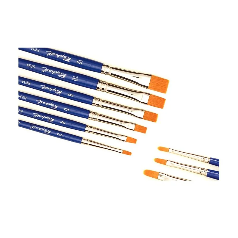 Raphaël Brushes - Kaerell Blue-Short Flat Brushes-Size 6