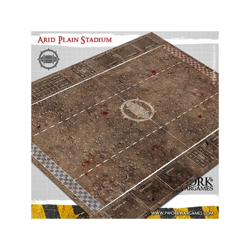 Blood Bowl neoprene play mat - Arid Plain Stadium