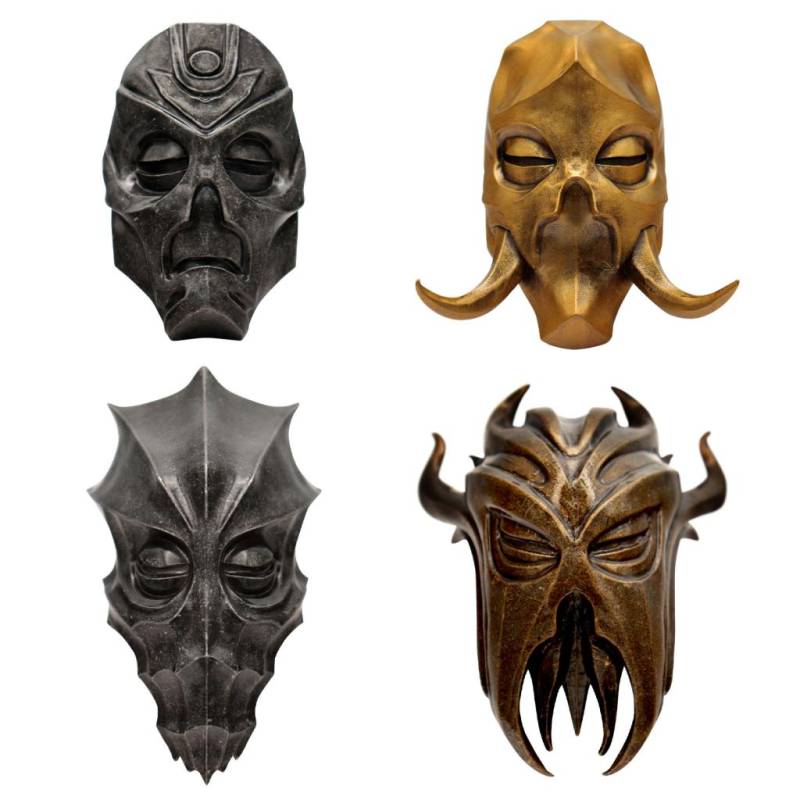 ELDER SCROLLS V SKYRIM -Set 4 Dragon Priest Masks Limited Edition