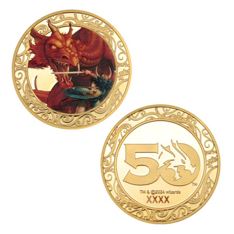 DUNGEONS & DRAGONS - 50th - 24k Gold Plated Coin Limited Edition