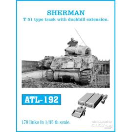 SHERMAN T-51 type track with duckbill extension.