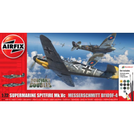 Supermarine Spitfire Mk.Vc & Messerschmitt Bf-109F-4 Dogfight DoubleNew Tooling Model kit 