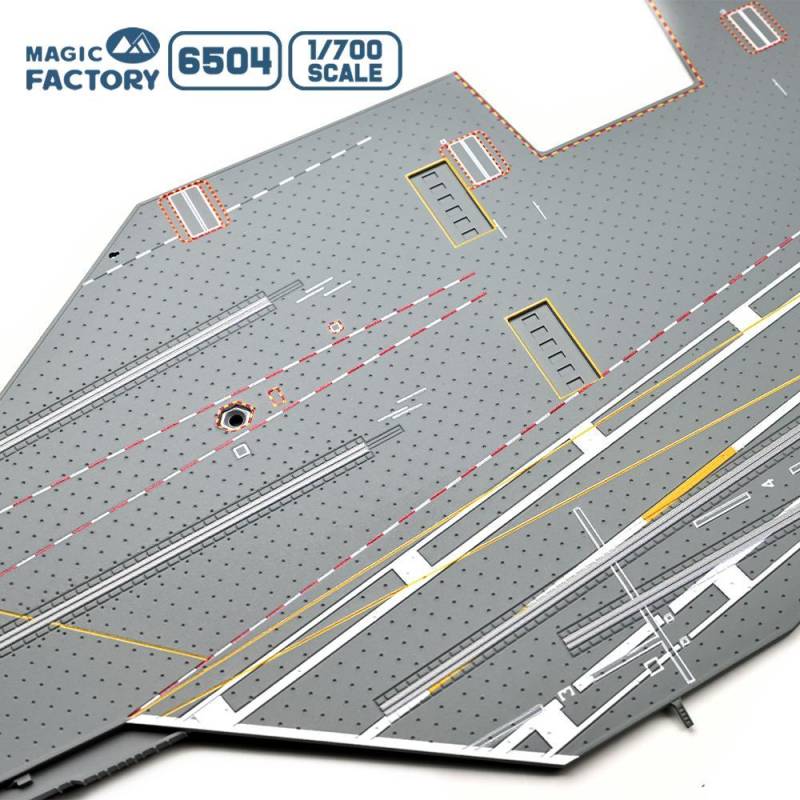 MAGIC FACTORY: 1/700; Pre-painted Flight Deck for U.S. Navy Gerald R. Ford-class Aircraft Carrier- USS Gerald R. Ford CVN-78