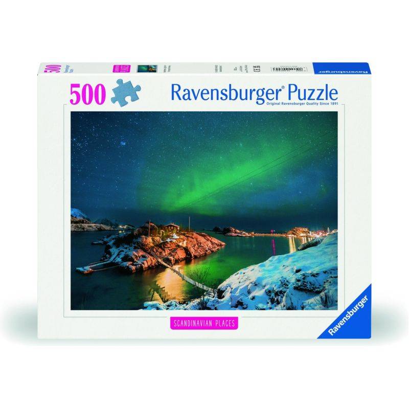 Puzzle 500 p - Northern Lights, Tromsø, Norway (Highlight Puzzle, Scandinavian)