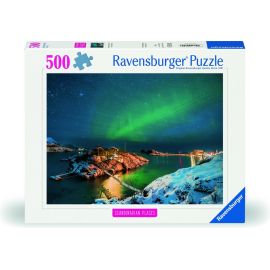 Puzzle 500 p - Northern Lights, Tromsø, Norway (Highlight Puzzle, Scandinavian)