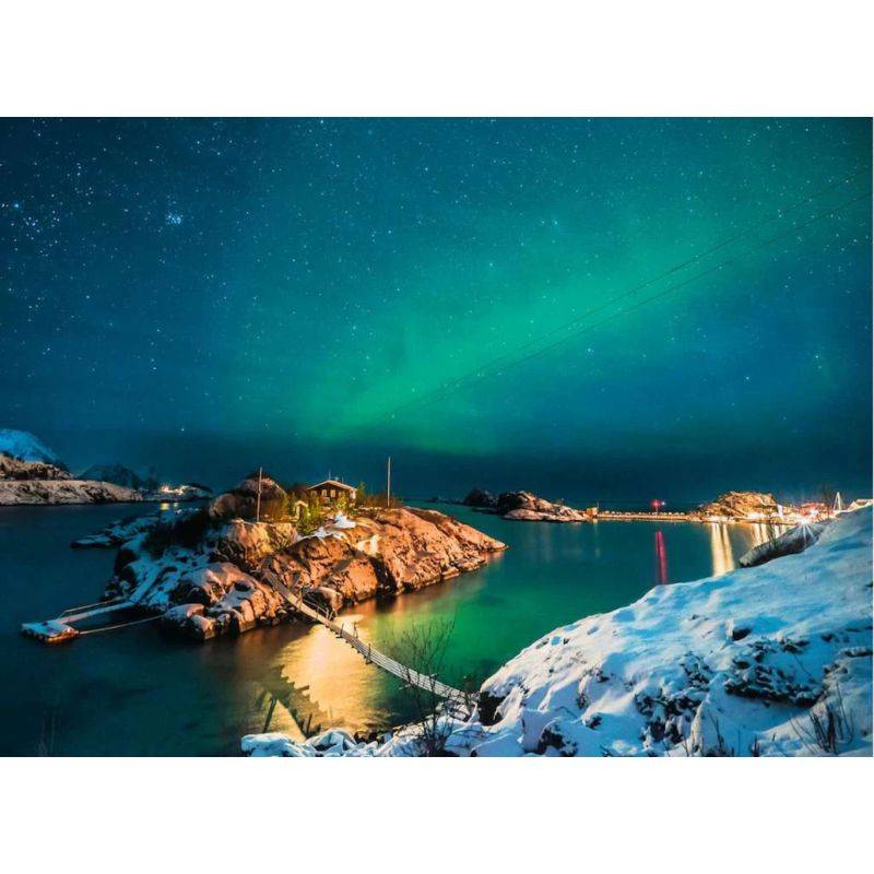 Puzzle 500 p - Northern Lights, Tromsø, Norway (Highlight Puzzle, Scandinavian)