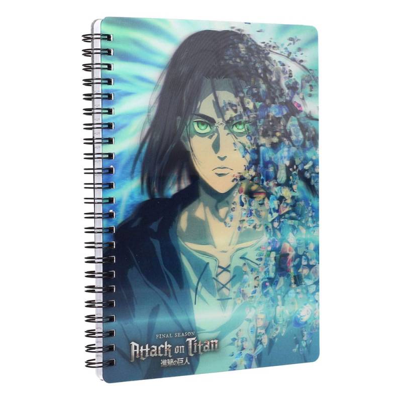 Attack on Titan notebook 3D effect Blue