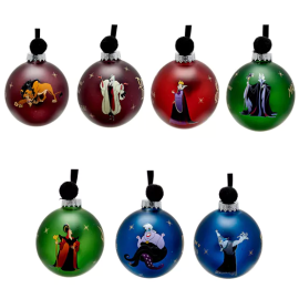 VILLAINS - Set of 7 Christmas baubles