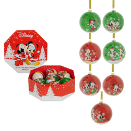 MICKEY & MINNIE - Set of 7 Christmas baubles