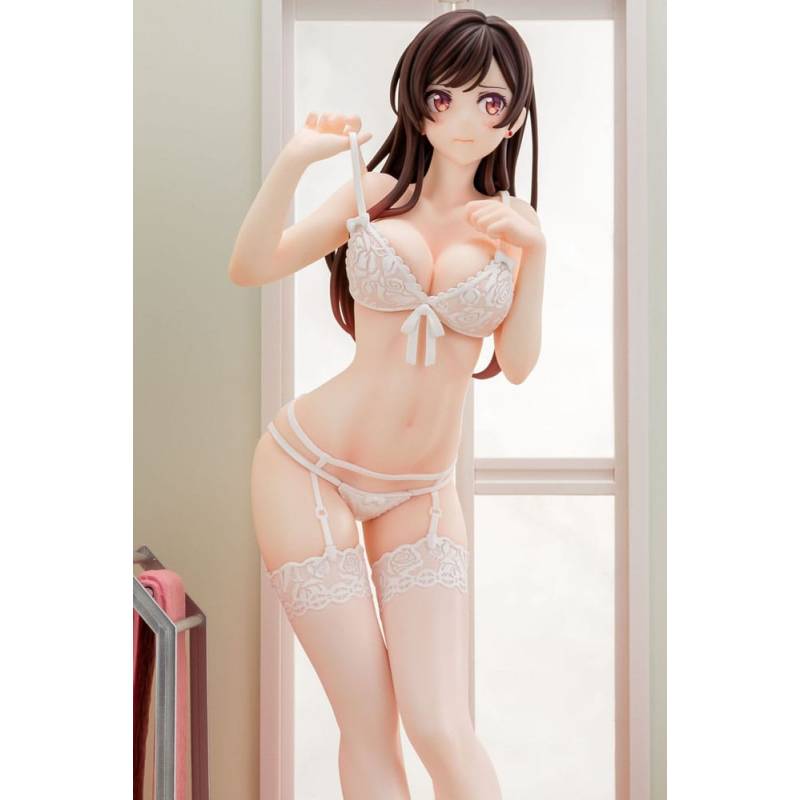 Rent-A-Girlfriend PVC statuette 1/6 Chizuru Mizuhara See-through lingerie figure angel white Ver. 23cm