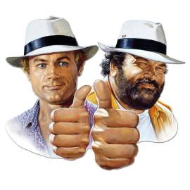 Bud Spencer & Terence Hill 3D metal sign Hill + Spencer 45 x 45 cm