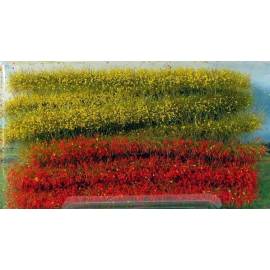 Lot of 10 yellow and red grass strips 10 cm